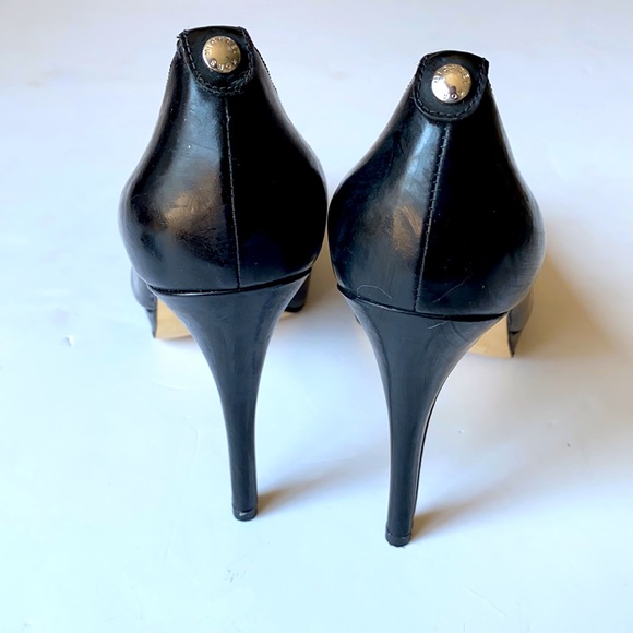 Michael Kors Classic Black Pointed Open Toe Heels - Picture 3 of 5